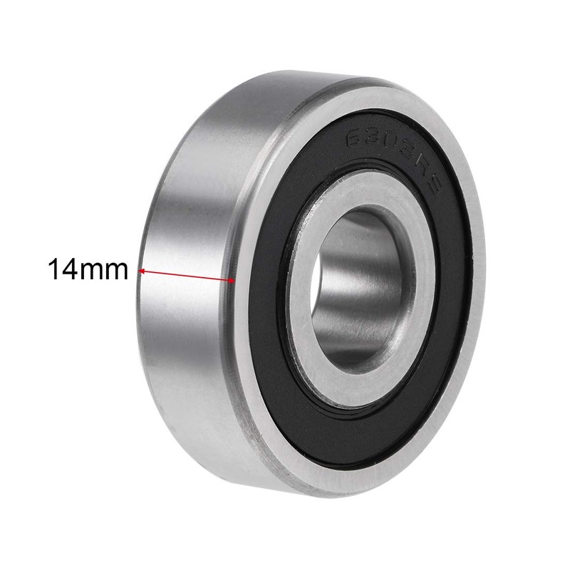 sourcing map 6303-2RS Deep Groove Ball Bearings Z2 17mm X
