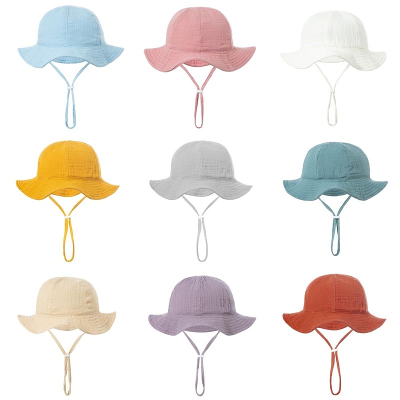 RUNQIU 【Cotton Baby Hat】 Perfect for Sun Protection! Floral Kids