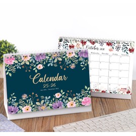 Small Flip Desk Calendar 2025-2026 - 8.8"x7.9" Standing Desk Calendar, 18 Months July 2025 to Dec 2026, Academic Year, Colorful Monthly Calendar