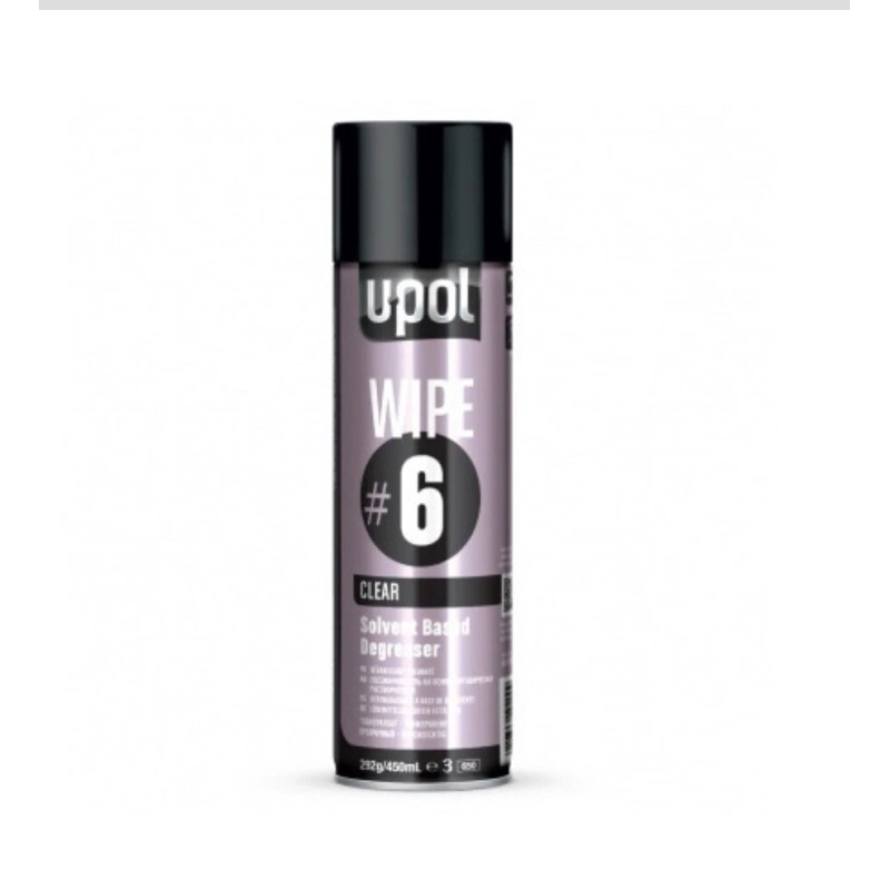 UPOL U-POL 0872 Wipe#6 Solvent Based Degreaser, Clear, 450 ml