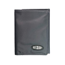 Big Skinny Men's Tri-Fold Wallet, Holds Up to 25 Cards, Charcoal
