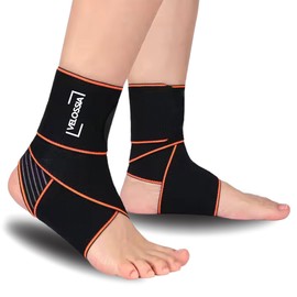 VELOSSIA Sport-Knöchelbandage zur Kompression, verstellbare Stabilisatoren für Fußball, Volleyball und Achillessehne, verstellbar für beide Füße, Ankle Brace Sport (klein)