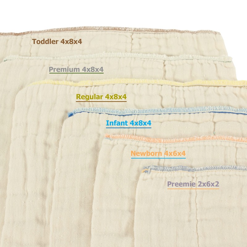 Unbleached Prefold Cloth Diapers by OsoCozy – 100% Cotton, Durable,