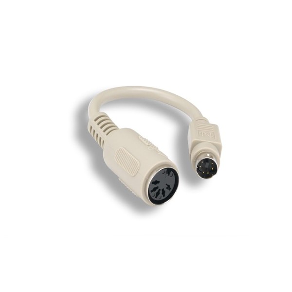 KENTEK 6 Inch in Mini DIN6 PS/2 Male to DIN5