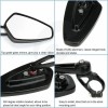 OUMURS Motorcycle 7/8" 22mm Handle Bar End Mirrors For For