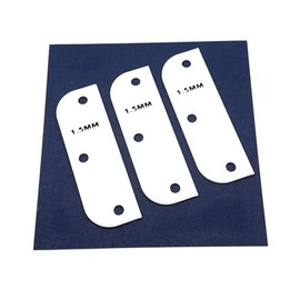 Door Hinge Shims (Set of 3) Hinge Spacer For Interior and Exterior Door Alignment - for 3.5", 4" and 4.5" Standard Hinges (1.5mm thick, White, 3.5-inch)