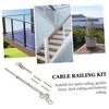Angoily 1set Stainless Steel Connector Cable Management Mountable Kit Cabling