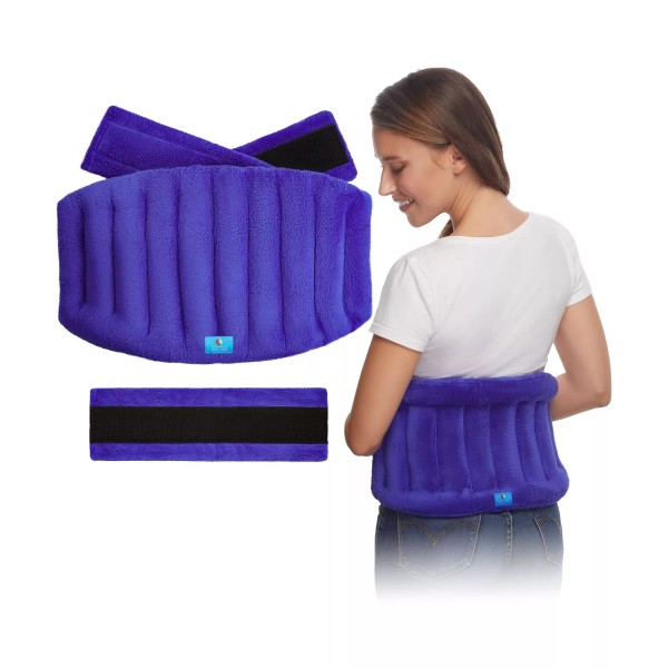 PhysioNatural Microwavable Extra Large Heating Wrap for Lower Back, Waist,