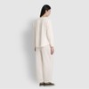 JAJU [JAJU] Women's Double Gauze Shirring Pajama Pants_Ivory