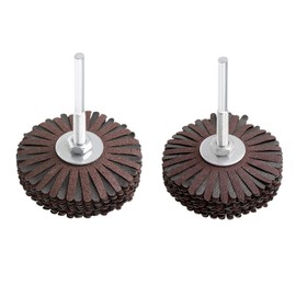 uxcell Abrasive Cloth Flap Wheel Sanding Star Set 1/4-Inch Shank 120 Grit & 240 Grit for Woodworking Root Carving Furniture Polishing