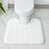 Disolla Toilet Rug U Shaped White 23x24 Machine Washable Non