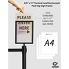 Crowd Control Warehouse Stanchion Post Top Sign Frame, 8.5 x