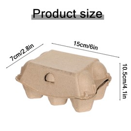 Meyeyaia Half Dozen Egg Cartons 25 Pack, Vintage Cardboard Empty Egg Cartons 6 Count, Brown Reusable Chicken Duck Eggs Carton for Home Kitchen and Farmhouse