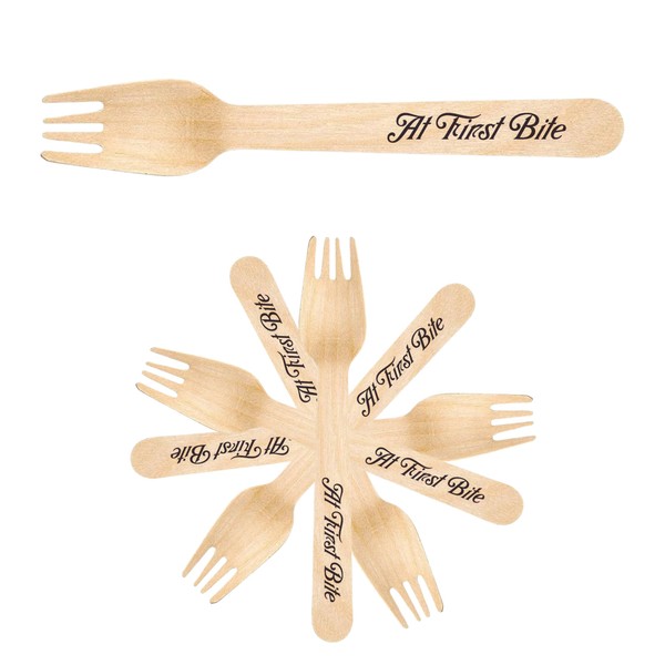 Perfect Stix-Sucre Shop at First Bite-20 Wooden Cutlery Forks with