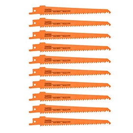 Luckyway 10-Piece 6 Inch Reciprocating Saw Blades Set, Sawzall Saw Blades Set for Wood Cutting