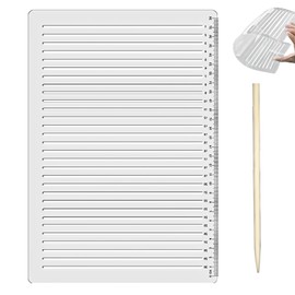 Straight Line Stencil Ruler Lettering Guide Transparent Model Calligraphy for Envelope (Scale 28 cm)
