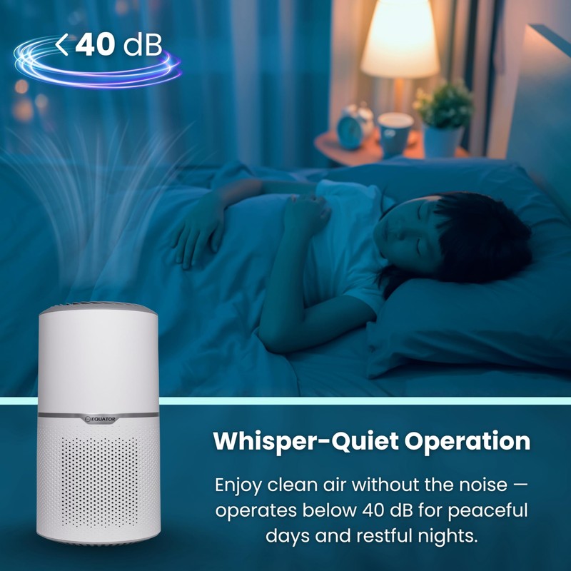 Equator Air Purifier for Pet Homes, HEPA + Activated Carbon