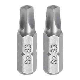 HARFINGTON 2pcs Square Head Screwdriver Bits 1/4" Hex Shank SQ3 Magnetic Head 1" Length S2 Steel Screw Driver Drill Bit for Repair Work Electric Screw Driver