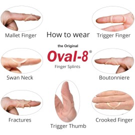 3-Point Products Oval-8 Finger Splints, Support and Protection for Arthritis, Tr