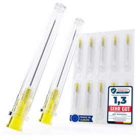 MedTreu Pack of 100 25G 0.5 x 25 mm Individually Packed Tube for Refill Liquids Made of Stainless Steel Tube for Household, Science Laboratory, Industry, Hobby and Home Work (20G 0.9 x 25 mm)