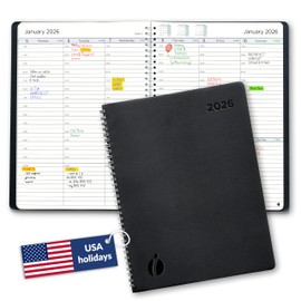 2026 Planner Weekly and Monthly – Hourly Appointment Book 2026 – Softcover, Twin-Wire Binding – Teacher Planner, Simple Design for Productivity – 8.5 x 11