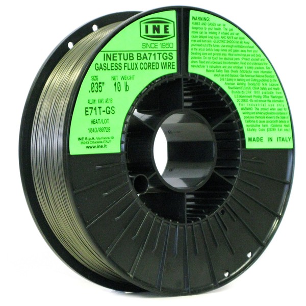 INETUB BA71TGS .035-Inch on 10-Pound Spool Carbon Steel Gasless Flux Cored Welding Wire
