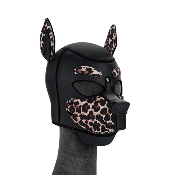 QUYUWOWO Neoprene Dog Full Face Puppy Mask Removable Pup Hood