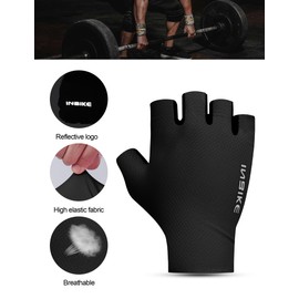INBIKE Fitness Gloves Training Gloves Sports Gloves Women Men for Crossfit Bodybuilding Gym Strength Training Sports Gloves Black M