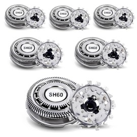 6-Pack Compatible with SH60 Norelco Replacement Heads 6000 Series S6810 S6820 S6850 S6880/81, Upgraded Blades for Philips Norelco 6000 Replacement Heads, Fit for Shaver Series 6000 S6810/82 S6850/85