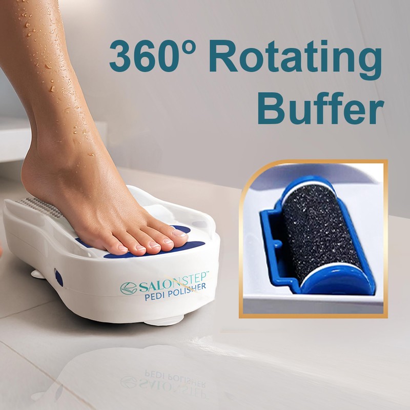 Salon Step Pedi Polisher – Hands-Free Foot Exfoliator for Shower