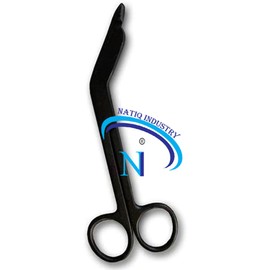 Natiqind Limited Edition - Full Tactical Black - Grudge Style Set of 5 pcs Reflex Percussion Taylor Hammer + Penlight + Tuning Fork C 128 C 512 + Bandage Scissors 5.5"