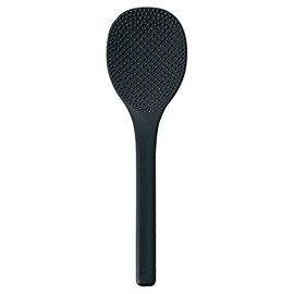 Akebono Sangyo PM-465 Rice Spoon, Black, 6.3 inches (16 cm), For 1 to 2 People, Comes in a Bag, Made in Japan, Commercial Supplies, Double Embossing, Prevents Rice From Sticking, Long Handle, Perfect for Loups, PM-465