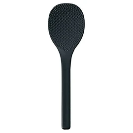 Akebono Sangyo PM-465 Rice Spoon, Black, 6.3 inches (16 cm), For 1 to 2 People, Comes in a Bag, Made in Japan, Commercial Supplies, Double Embossing, Prevents Rice From Sticking, Long Handle, Perfect for Loups, PM-465