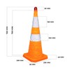 70CM Foldable Traffic Cone - Orange | Reflective Collapsible Safety