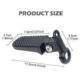 1 Pair Bike Rear Pedals, Mini Folding Bicycle Pegs, Aluminium Alloy Non-Slip Bicycle Footrests, Quick Release Foot Plates Pedals, Rear Seat Footrest Pedal for Mountain Bikes E-Bike