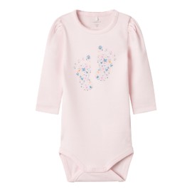 NAME IT Baby Girl Nbflabe LS Bodysuit, Jet Stream