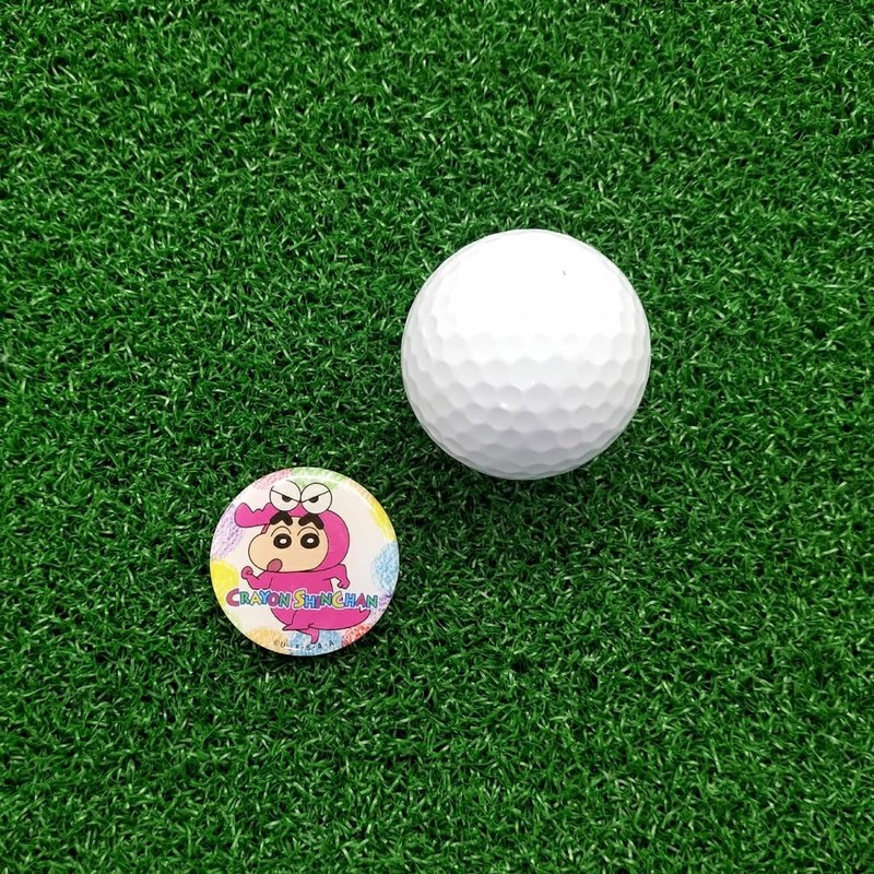 HOKUSHIN TRADING MK0487 Golf Ball Marker, Crayon Shinnosuke x Alligator-san