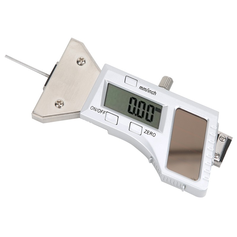 Solar Energy Digital Tyre Tread Depth Gauge Caliper Stainless Steel