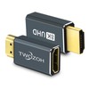 Twozoh 8K HDMI Extension Adapter (2-Pack), HDMI 2.1 Male to