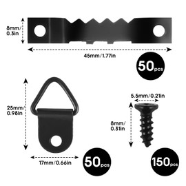 Sinofort Picture Hooks for Nailing, Pack of 250 Picture Hangers for Heavy Pictures, Hangers for Pictures, Hanging Pictures, Painting, Photos, Artwork, Clock, Home Decoration (Black)