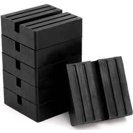 Yesland 6 Pack Universal Floor Jack Rubber Pad - Square Slotted Frame Jack Pad Adapter Black Anti-Slip Rail Pinch Weld Adapter for Car Lift, 3 Inch/7.6cm