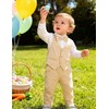 Baby Easter Outfit Boy Wedding Dress Church Khaki Suit 3-6