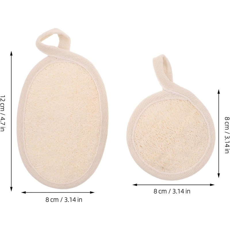 Almohadilla Exfoliante Corporal de Lufa 4 Piezas Beige