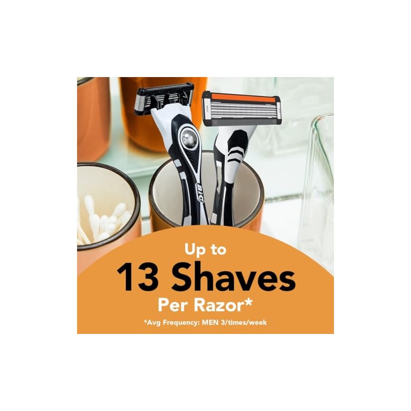 BIC Flex 5 Refillable Men's 5 Blade Razors, Holiday Grooming