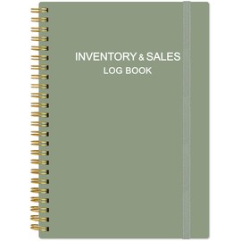 Libro de registro de inventario y ventas para pequeñas empresas: libro de libro mayor de inventario, cuaderno de inventario, libro de seguimiento de pedidos para compras, ventas y repedidos, 5.8 x 8.5