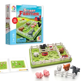 SmartGames Smart Farmer Board Game, a Fun, STEM Focused Cognitive Skill-Building Brain Game and Puzzle Game for Ages 4 and Up