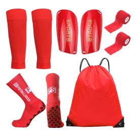 25-28cm Antideslizantes Fútbol Y Manga Media Y Espinillera