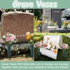 2PCS Grave Vases With Spike And Base, Cemetery Vases With