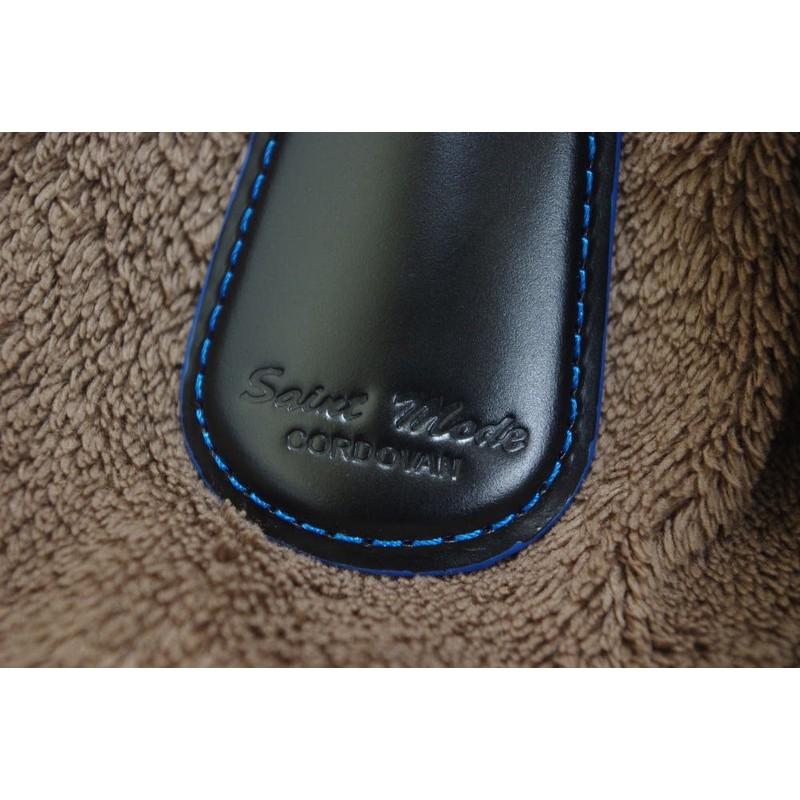 Saint Mode Cordovan Keychain with Shoehorn, black/blue