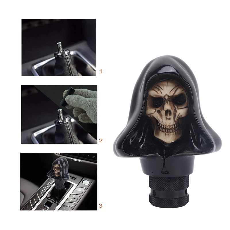 Skull Shift Knob Universal Resin Skeleton Head Gear Shift Knobs